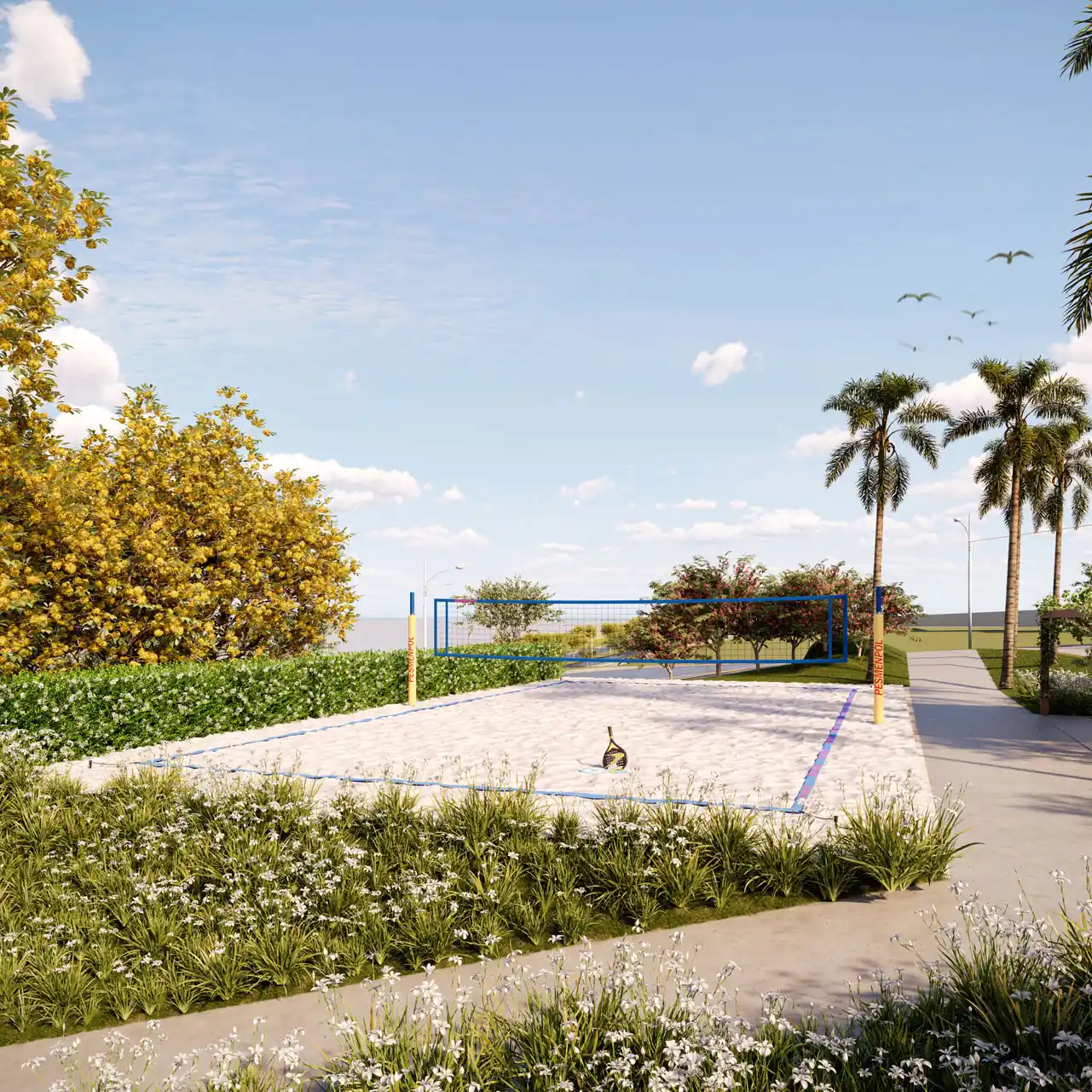 Quadra de beach tennis